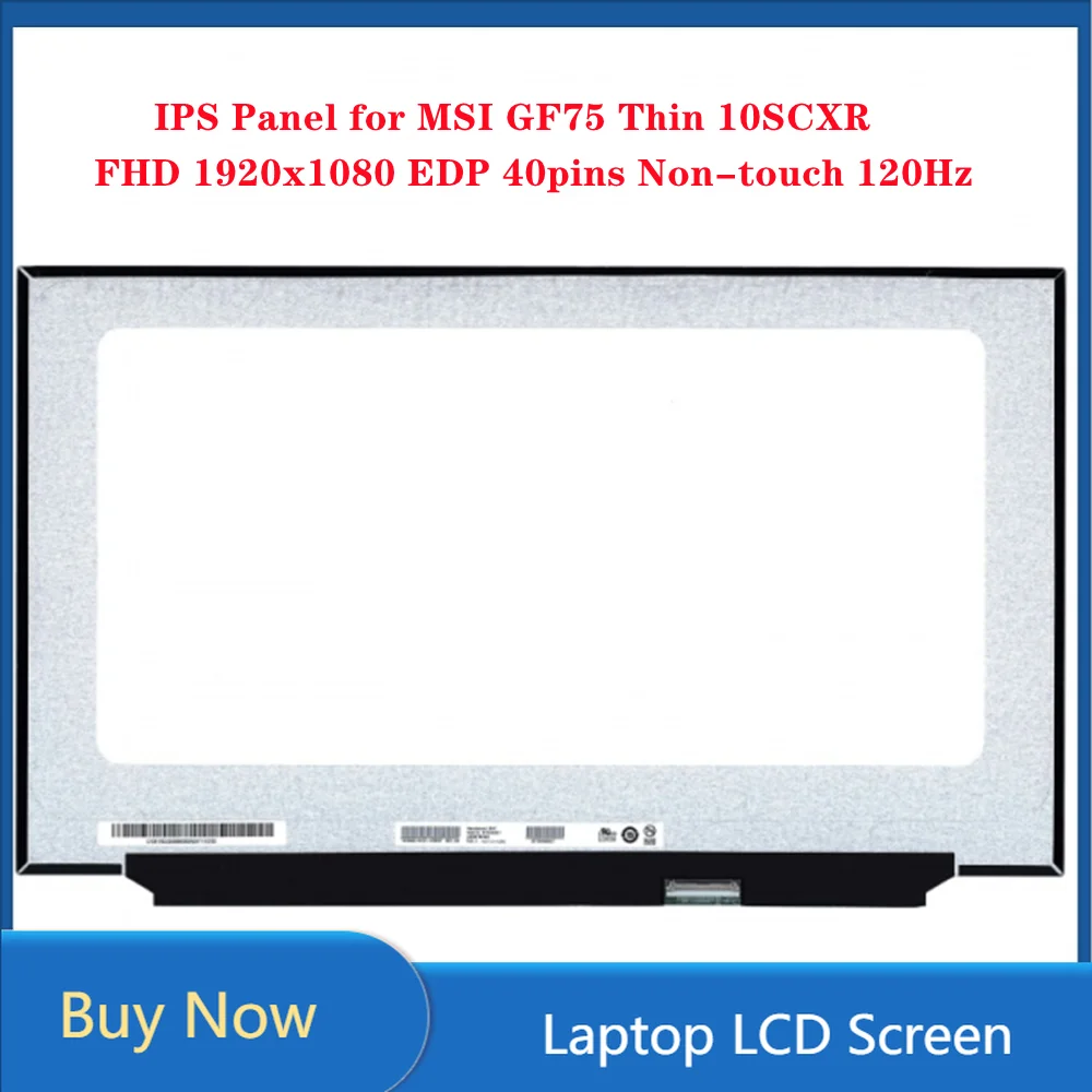 

17,3 дюймов для MSI GF75 тонкий 10SCXR ЖК-экран IPS панель FHD 1920x1080 EDP 40 контактов без касания 120 Гц