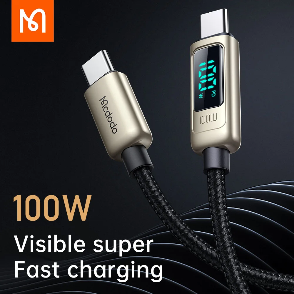 

Mcdodo USB Type C to Type C Quick Charging Cable PD 100W 5A Fast Charging For MacBook Tablet Xiaomi Samsung Phone Data Wire