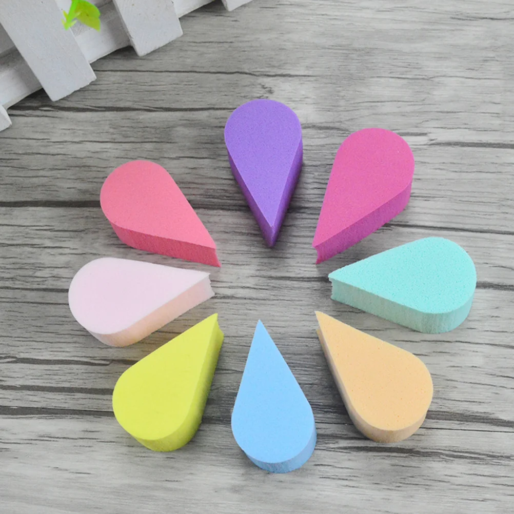 

8pcs sponge makeup sponges foundation make- Petal Shape Skin Care Drying Dual Use Practical Cleaning Makeup Tools