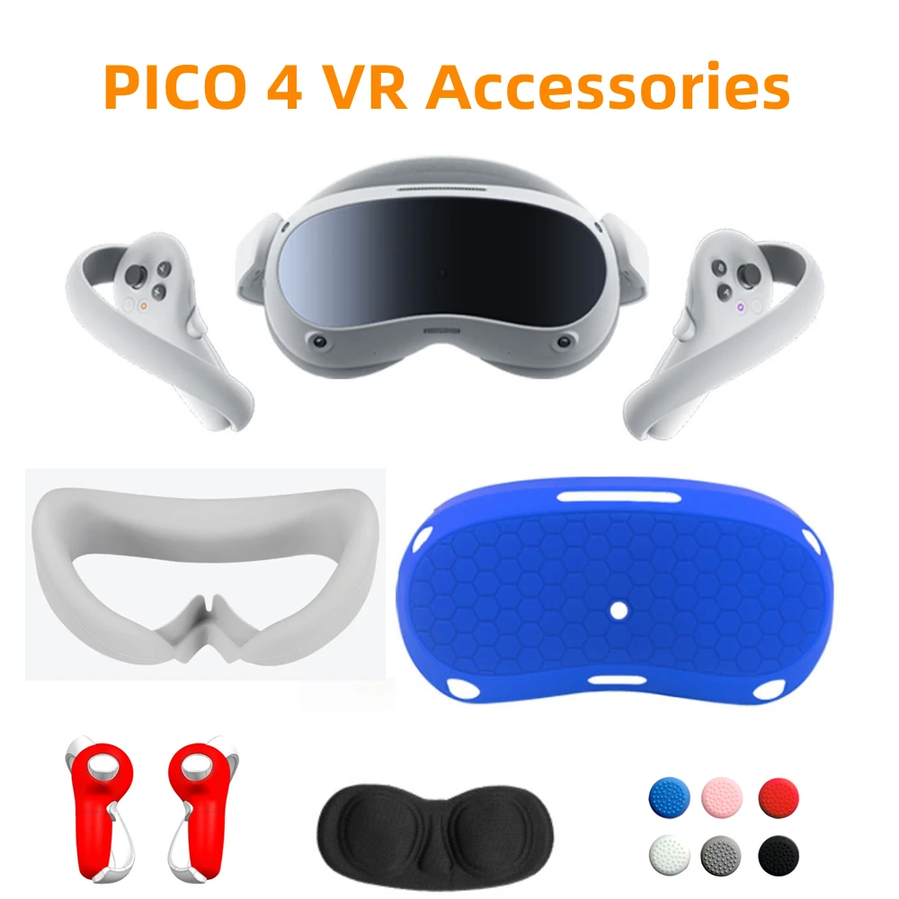 

Upgrade Kit For Pico 4 VR Protective Cover Set VR Touch Controller Shell Case With Strap Handle Grip For PICO 4 Accessories
