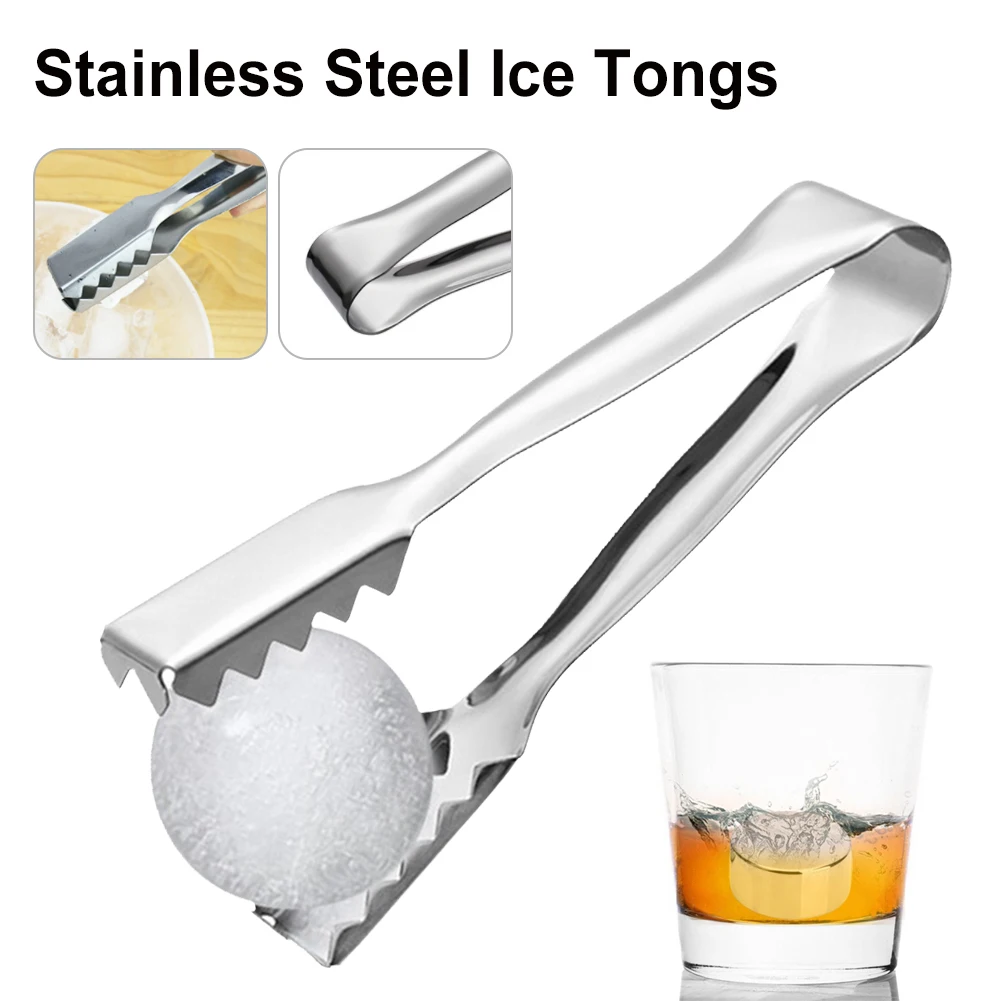 

Stainless Steel Ice Cube Clip Ice Tong Bread Food BBQ Clip Barbecue Clip Ice Clamp Tool Bar Kitchen Accessories Fast Delivery
