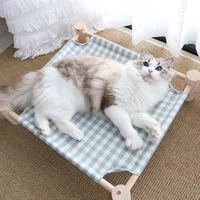 45x50cm bearing 20kg summer detachable cat dog hammock pet bed durable wood frame comfortable breathable kitten puppy