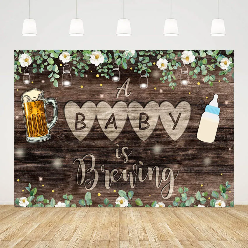 

Фон для фотосъемки Mehofond с изображением деревянных цветов травы для украшения детского дня рождения бутылки пива портретный фон для фотосту...