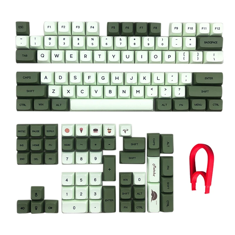 

Matcha Keycaps 124 Keys PBT XDA Keycaps Dye Sublimation Fit For RK61/Anne Pro 2 Cherry Mx Switches Mechanical Keyboard