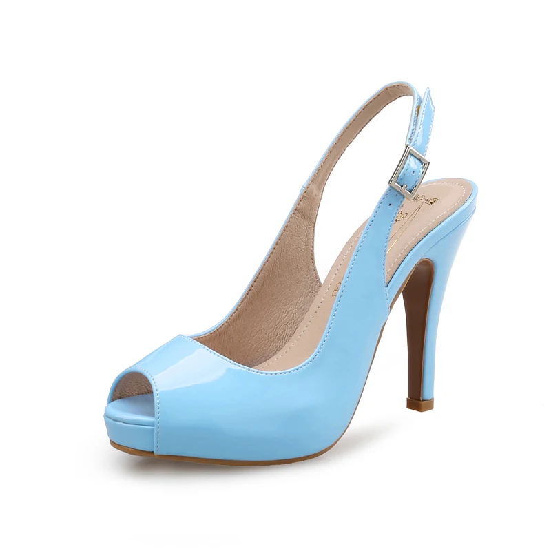 Туфли-лодочки женские из лакированной кожи на высоком каблуке с открытым носком