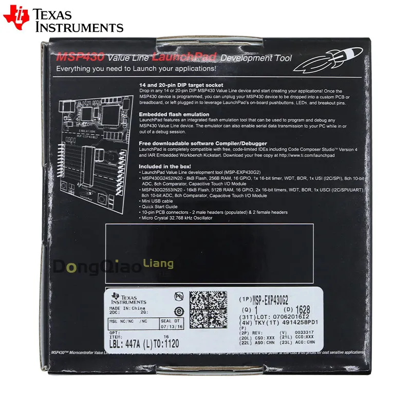 Плата разработки MSP-EXP430G2, комплект LaunchPad MSP430G2553 2452 (art.: 3920d901fc09f) - 3920d901fc09f