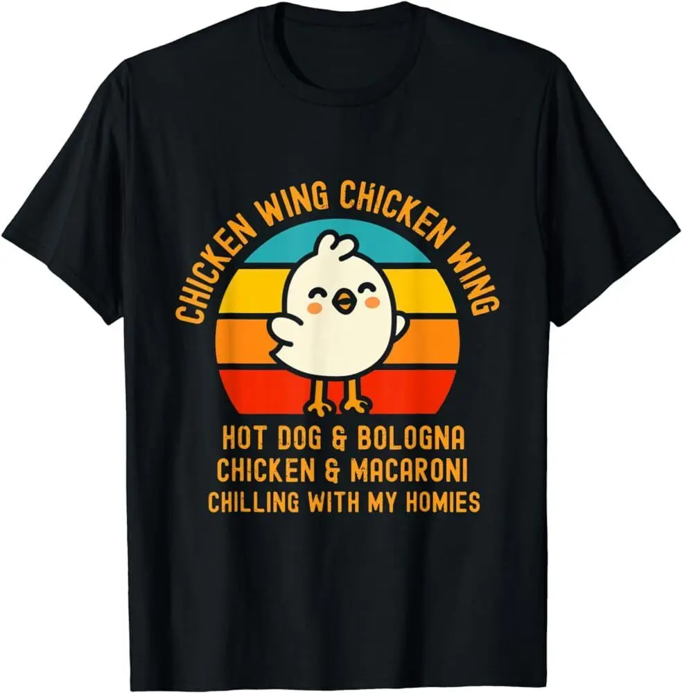 Забавная футболка с рисунком крыла курицы хот-дога и Болонья Высококачественная