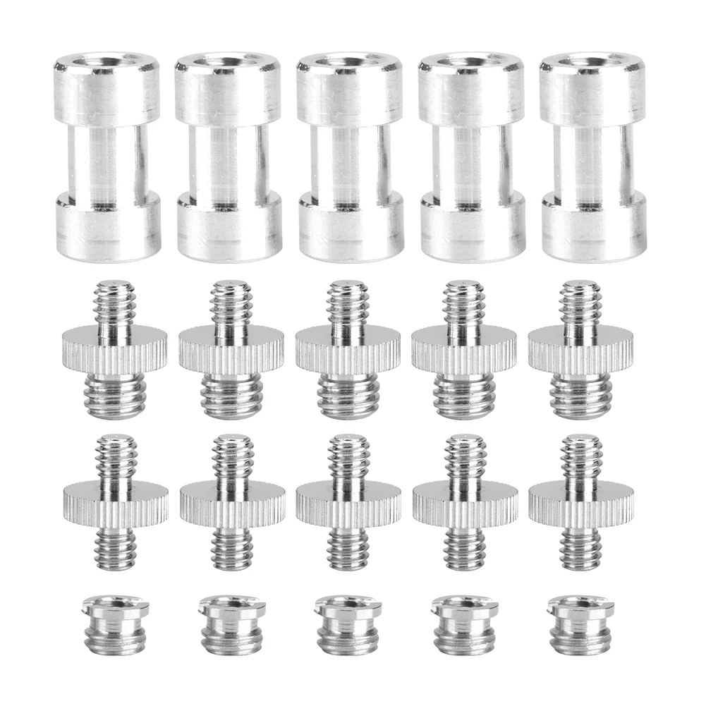 

20pcs 1/4 Inch 3/8 Inch Male Female Converter Threaded Adapter Screws Accessory 3/8 Converter Screw