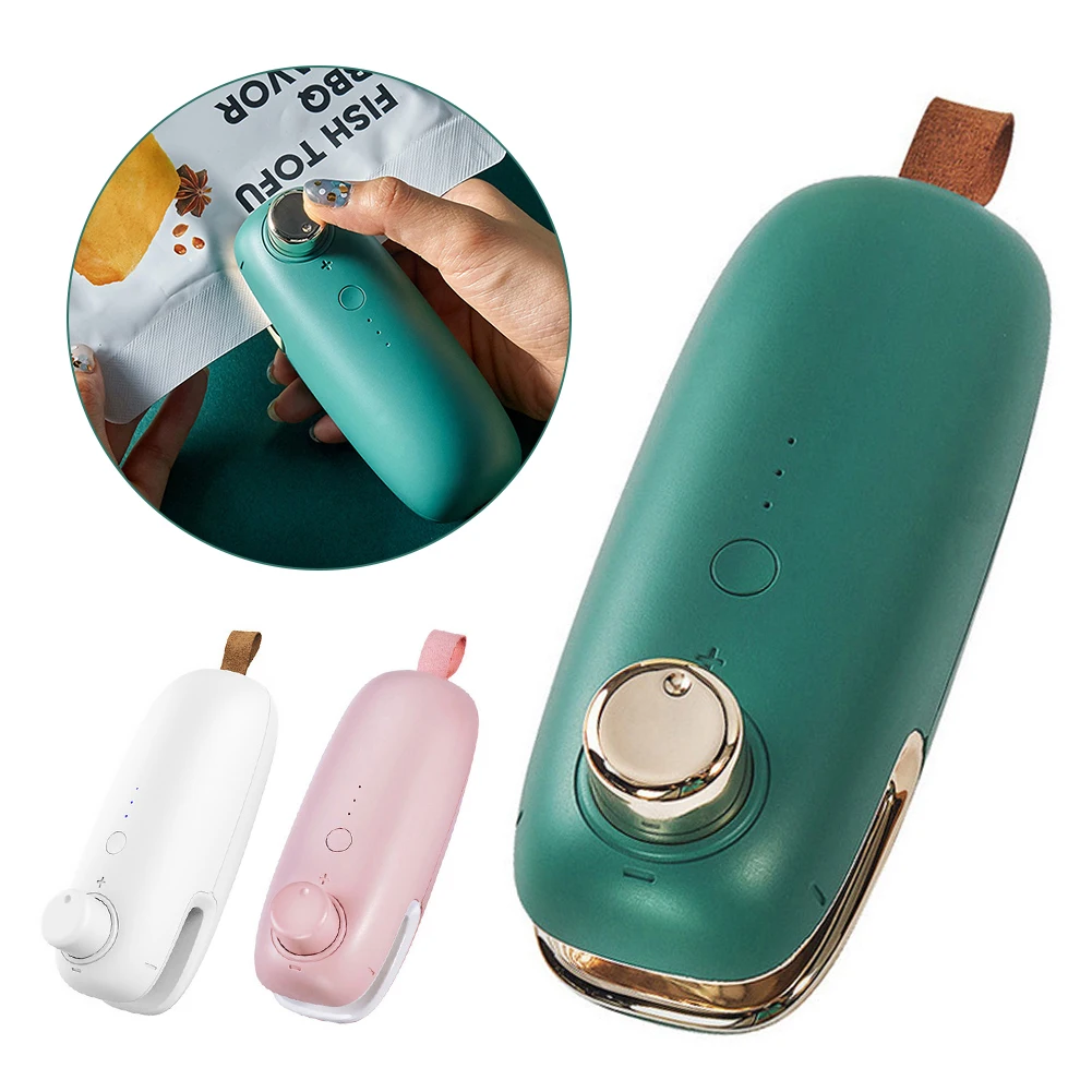 

Portable USB Charging Sealing Machine Hand Pressure Mini Heating Plastic Packaging Machine Handheld Vacuum Food Sealing Device