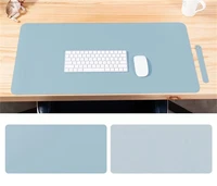 double sided portable large computer mouse pad gamer waterproof pu leather suede desk pad computer mouse pad keyboard pad