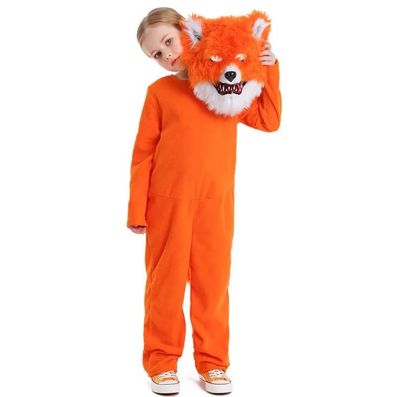 Унисекс Мальчики Дети Красный лис косплей дети девочки Хэллоуин Животные