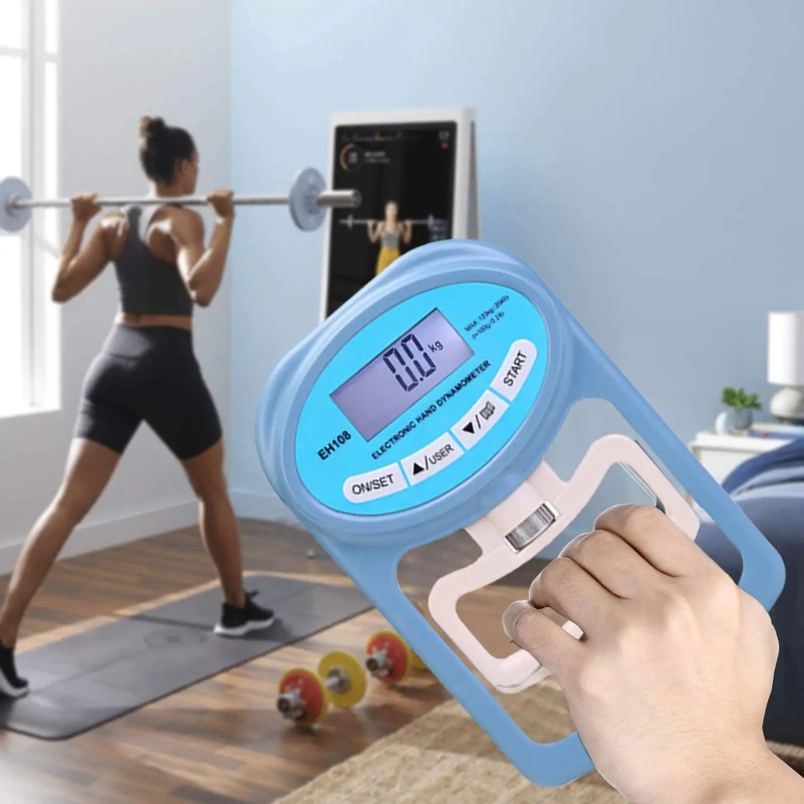 

120KG Digital Hand Dynamometer Grip Strength Measurement Meter Auto Electronic Hand Capturing Grip Power O4E0