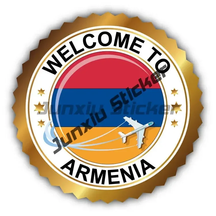 Армения Герб Наклейка Армянский Орел и Лев Флаг Контур Am Ноутбук Чемодан