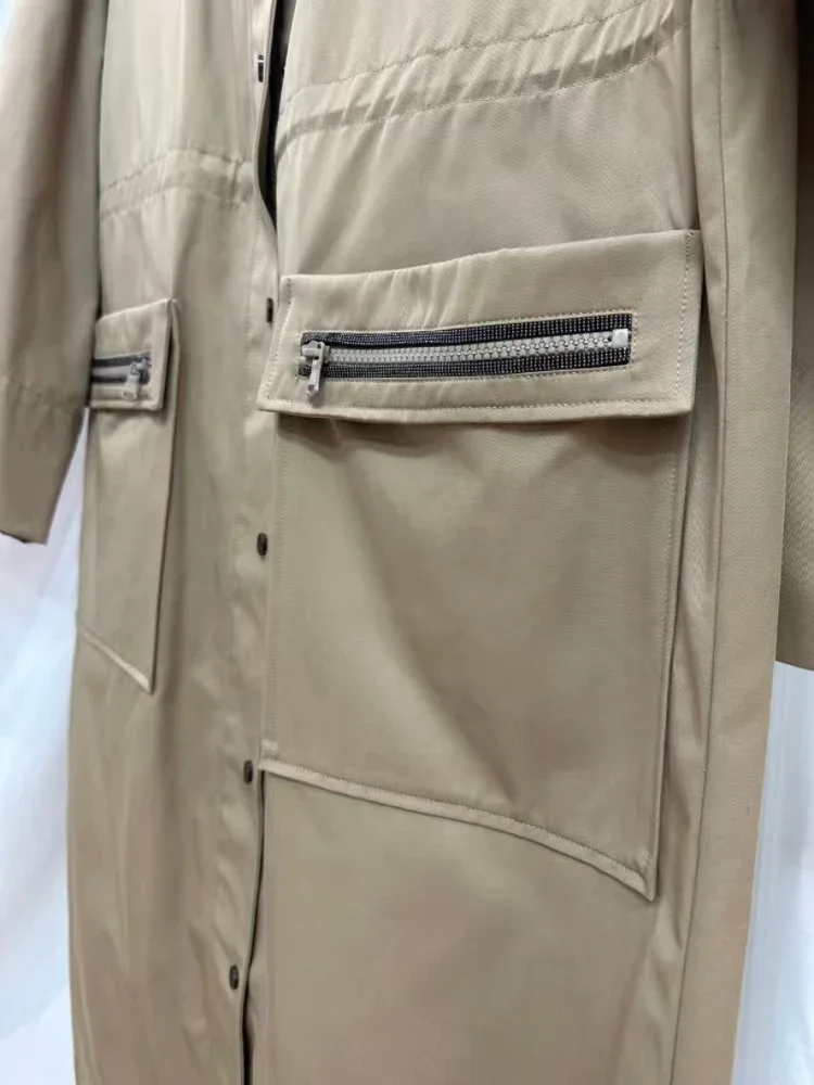 Тренчкот женский в стиле древних путей элегантный зимний 2024