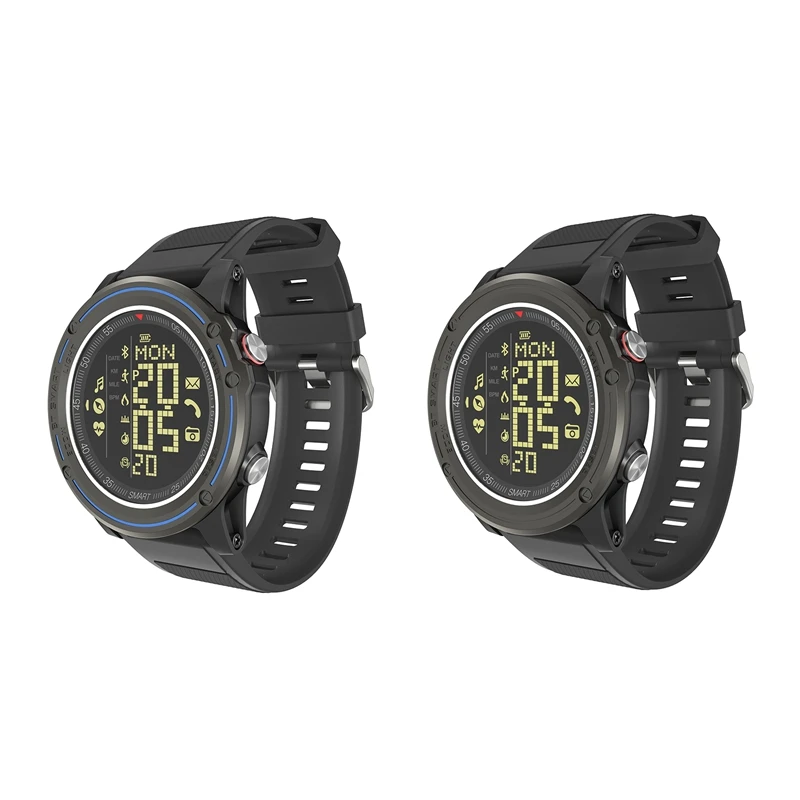 

Смарт-часы EX18 PLUS, экран 1,26 дюйма, BT 4.0, водонепроницаемые спортивные часы с пульсометром, шагомером, SMS-напоминанием