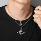 Модное металлическое Ожерелье Стразы серебристого цвета в стиле ретро панк для женщин и мужчин, подвеска в виде ключа для вечерние НКИ, свадебный подарок