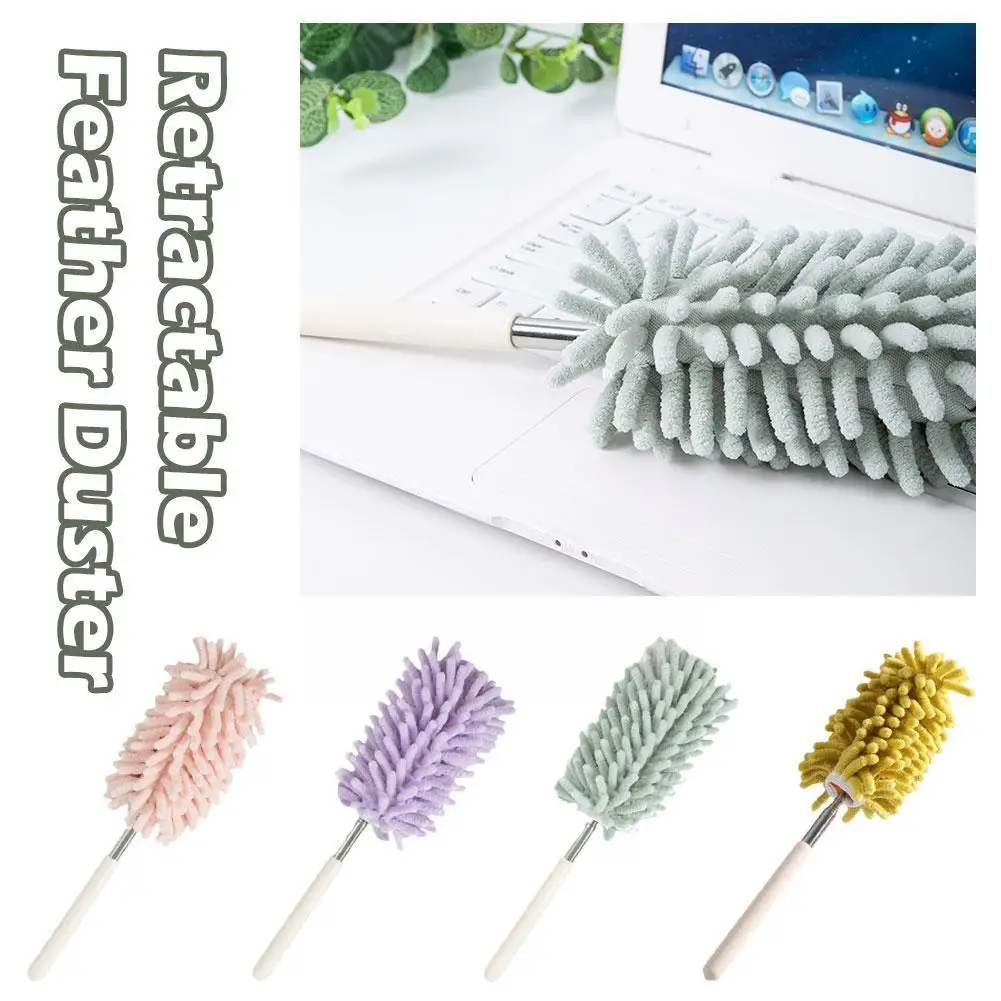 

Retractable Dust Brush Household for Roof Wall Sweeping Nordic Style Multipurpose Chicken Feather Duster H8Y1