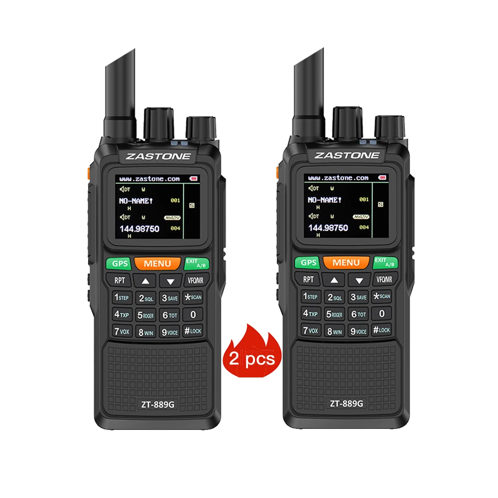 

Zastone 889G Walkie Talkie Radio 2pcs SOS with Stopwatch Function Digital Walkie Talkies