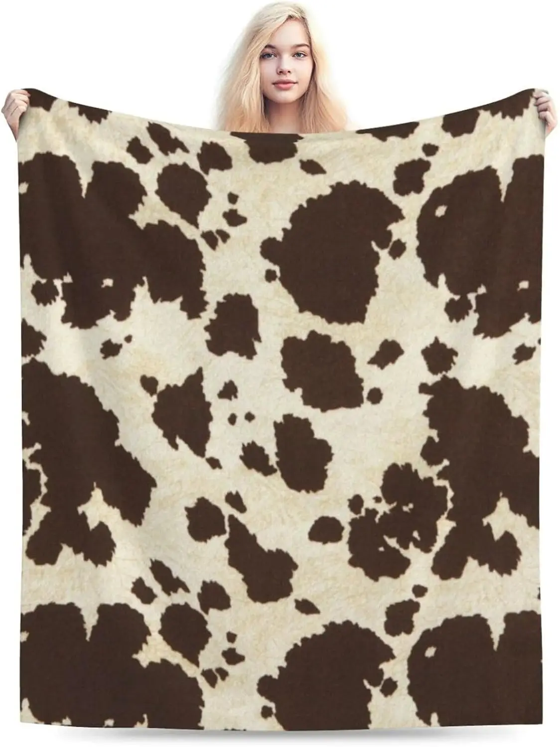 HGOD DESIGNS Manta для флисового цвета с estampado de piel Fagón y blanco ультра suave acogedora decorativa