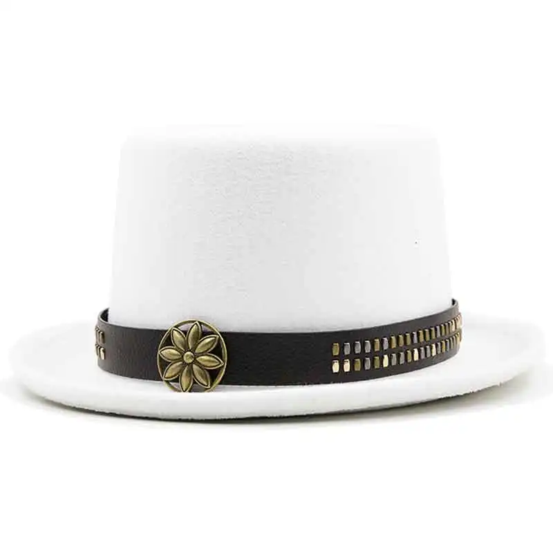 100% Wool Felt Black Top Hat Cylinder 