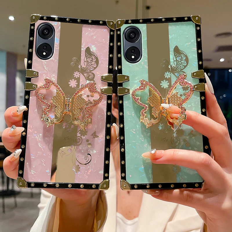 Роскошный 3D-чехол с бабочкой и цветочным рисунком для OPPO A1 Pro A58 A17 A57 A97 A96 A36 A76 A16K A74 A950 A55 A54 A94 A93