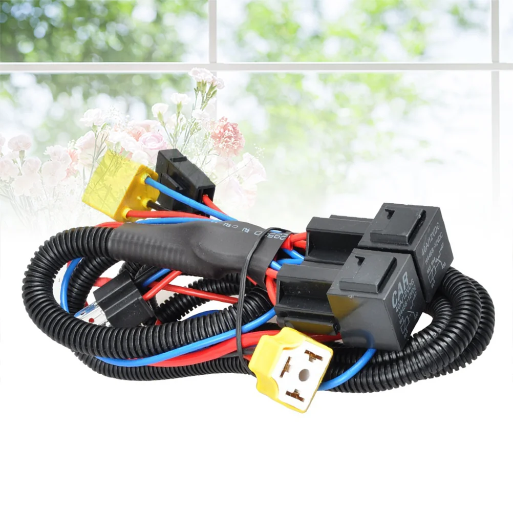 

1PC Wiring Harness H4 Headlight Booster Car Wire Lamp Wiring Harness Wiring Harness for Headlight