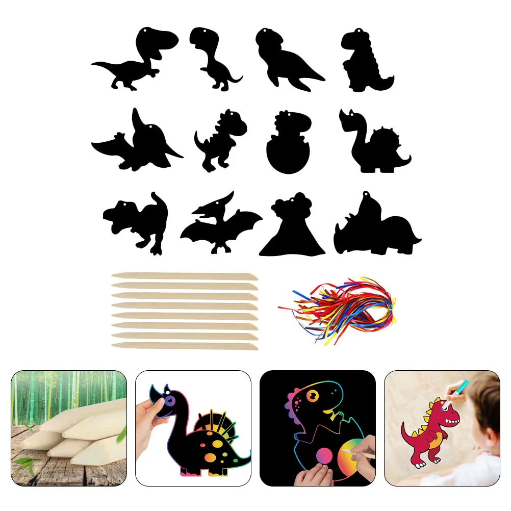 

Scratch Paper Kidscraftblackchildren Toys Party Scratchboard Pad Set Painting Kitsrainbow