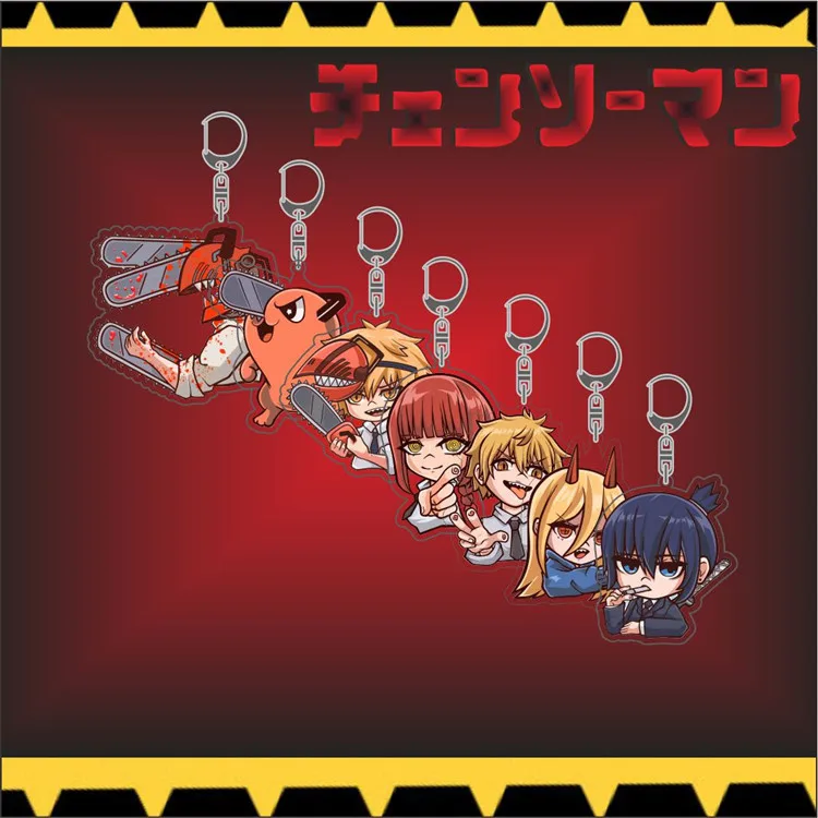 

Anime Chainsaw Man Keychain Denji Makima Hayakawa Aki Power Acrylic Car Keyring Cute Pochita Bag Pendant Key Chains Key Holder