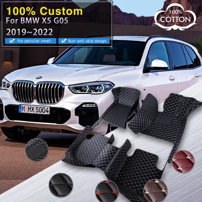 

Автомобильные коврики для BMW X5 G05 2019 ~ 2022, ковер, кожаный коврик, роскошный прочный коврик, полный комплект, автозапчасти, автомобильные аксессуары