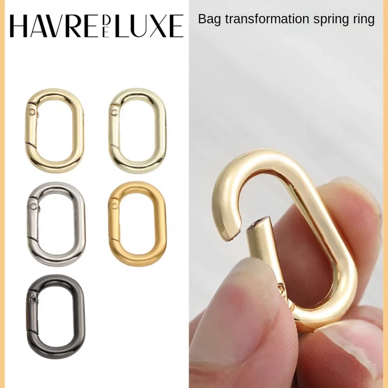 

HAVREDELUXE Bag Buckle Bag Modification Oval Spring Ring Toiletry Bag Modification Ring Hardware Adjustment Buckle Accessories