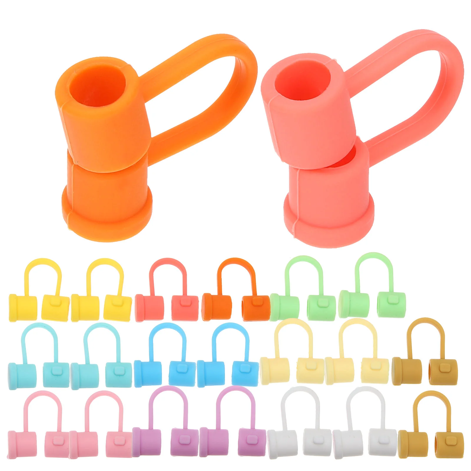 

24 Pcs Straw Stopper Bulk Straws Drinking Cover Protective Case Tip Covers Silicone Caps Silica Gel
