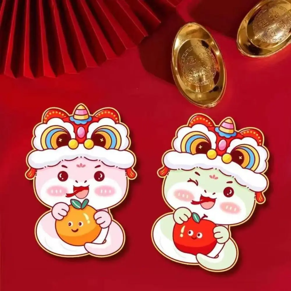 6 шт. красные конверты с рисунком ранга 2025 года бумага для благословения