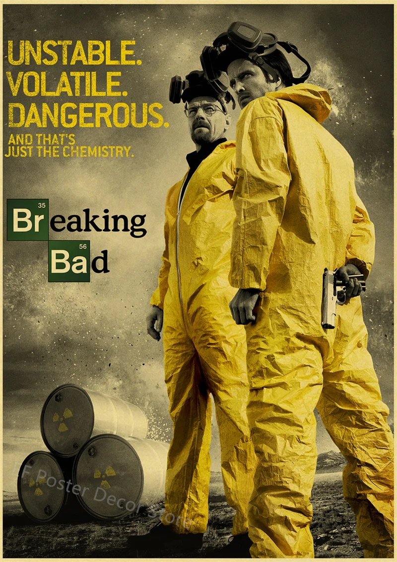 

Плакат "Во все тяжкие", набор из 4 штук, крафт-бумага