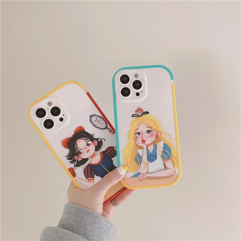 

Cartoon cute snow white apple XS suitable for iphone11 / 12 / 13promax mobile phone case XR protective case