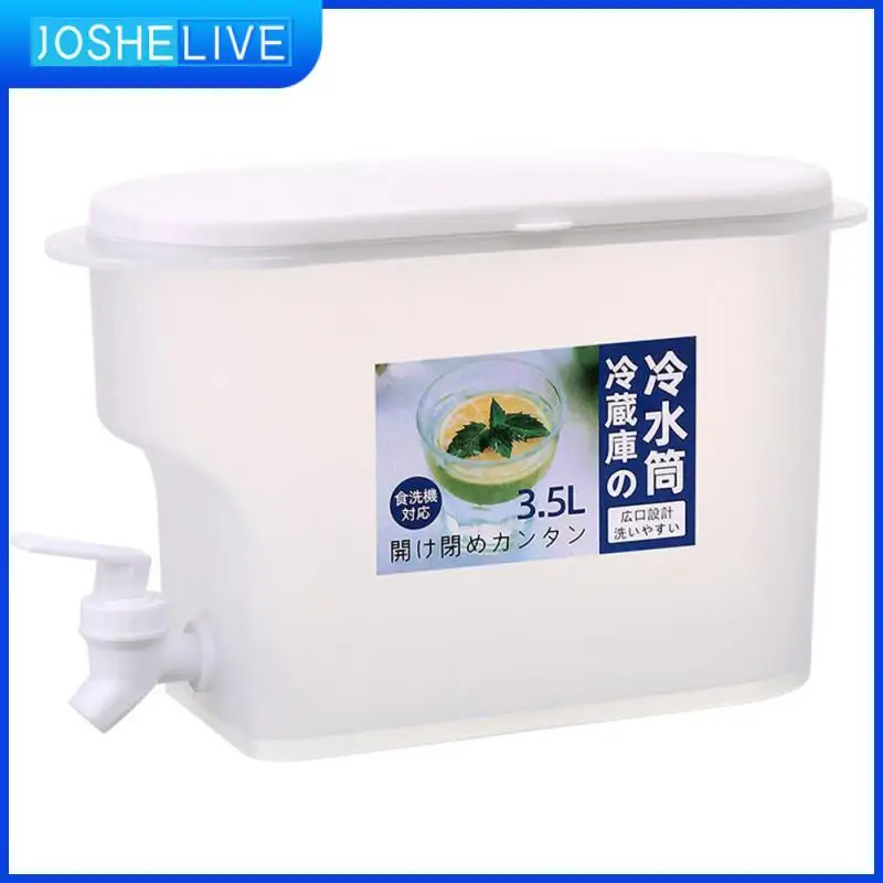 Drinking Bottle Manual Large Capacity Refrigerator Cool Bucket Cold Water Pitcher Drink Dispenser With Tap Drinkware Water Jug