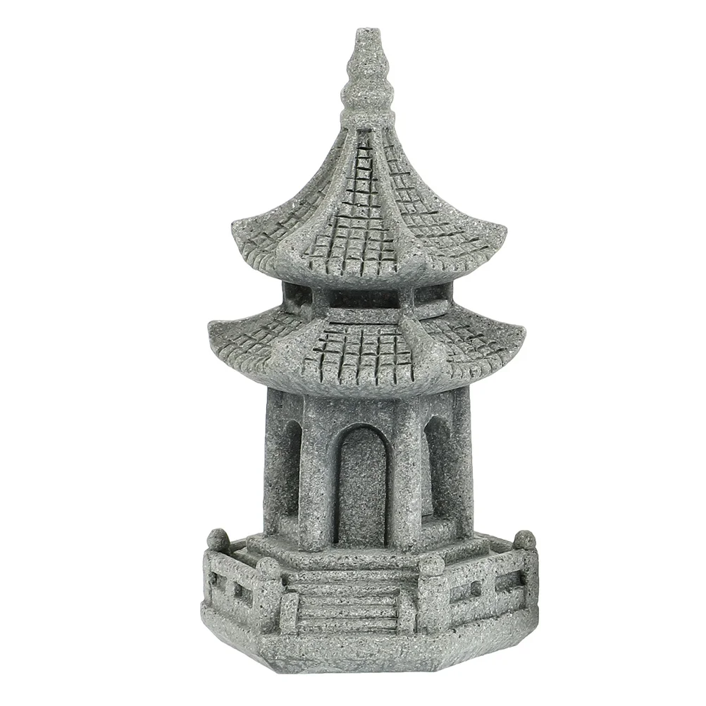 

Pagoda Statue Garden Decor Zen Lantern Mini Miniature Aquarium Figurines Figurine Decoration Landscape Tankasian Tower Ornament