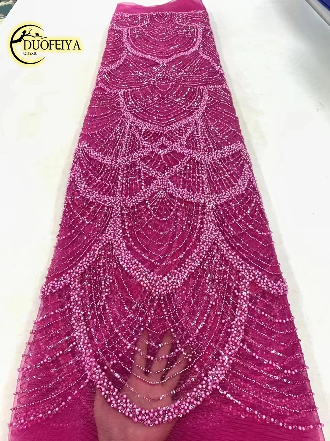 

Latest African Lace Fabric 2023 Sequins Embroidery Groom Nigerian Lace Bridal High Quality French Tulle Lace Fabric For Wedding