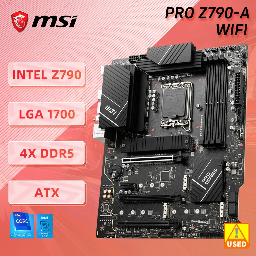 Материнская плата Z790 MSI PRO Z790-A WIFI для Core i7 14700K 13700K 12700KF LGA 1700 материнская процессора