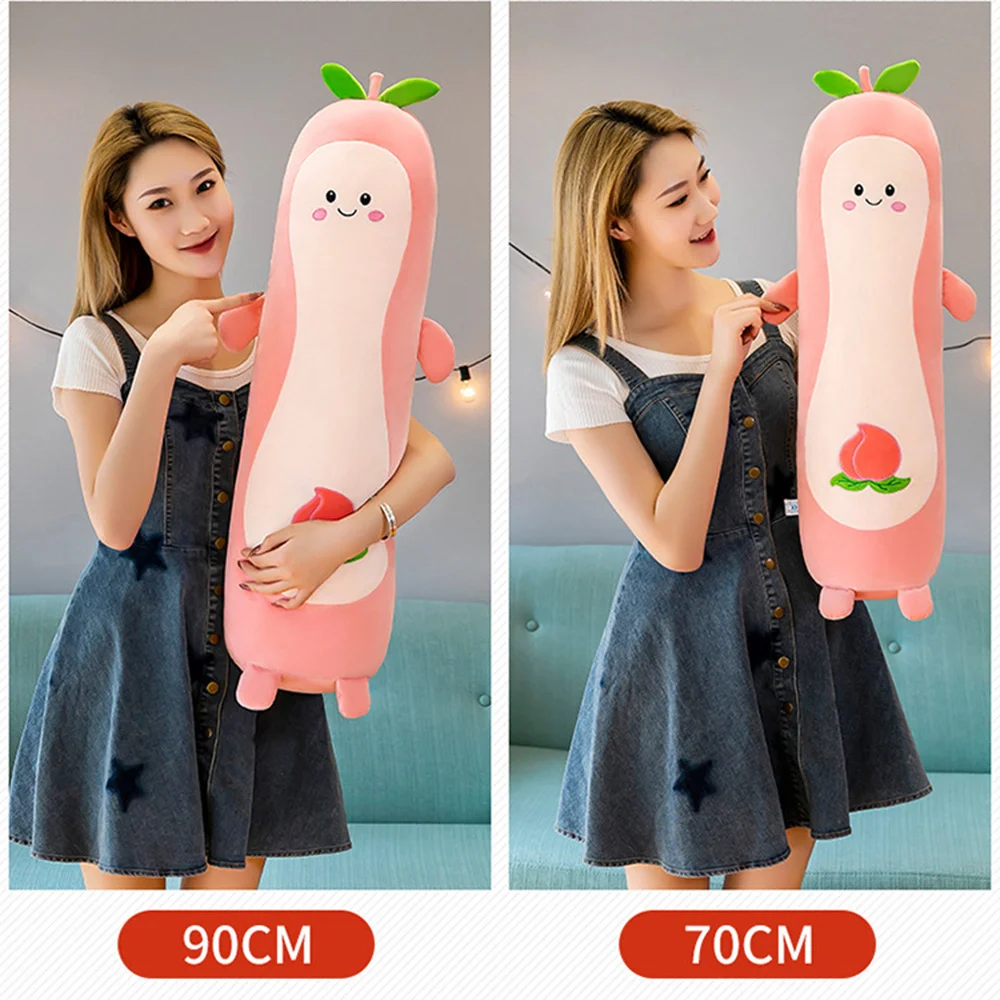 

Детская мягкая подушка, длинная плюшевая игрушка персика, креативная Милая имитация, мягкая игрушка для взрослых, детей, мальчиков и девочек