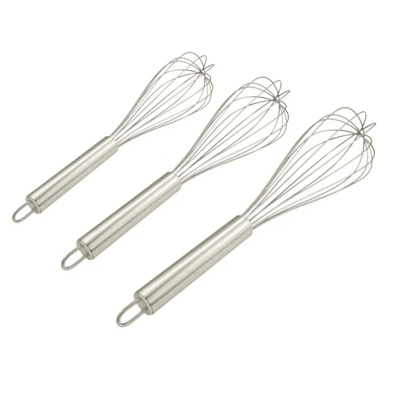 

6/8/10/12 inches Stainless Steel Balloon Wire Whisk Manual Egg Beater Mixer Kitchen Baking Utensil Milk Cream Butter Whisk Mixer