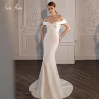 elegant mermaid wedding dresses 2022 for women bride dress strapless off the shoulder backless sexy bridal gown vestido de novia