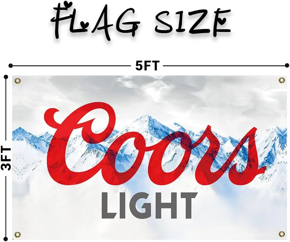 Фото Постер-декор Coors Light Beer: Рекламный баннер для бара, паба, вечеринки, зимних мероприятий, горнолыжного курорта. Украшение для охлаждения напитков. №5