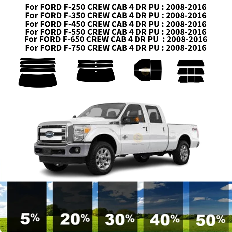 

Precut nanoceramics car UV Window Tint Kit Automotive Window Film For FORD F-350 CREW CAB 4 DR PU 2008-2016