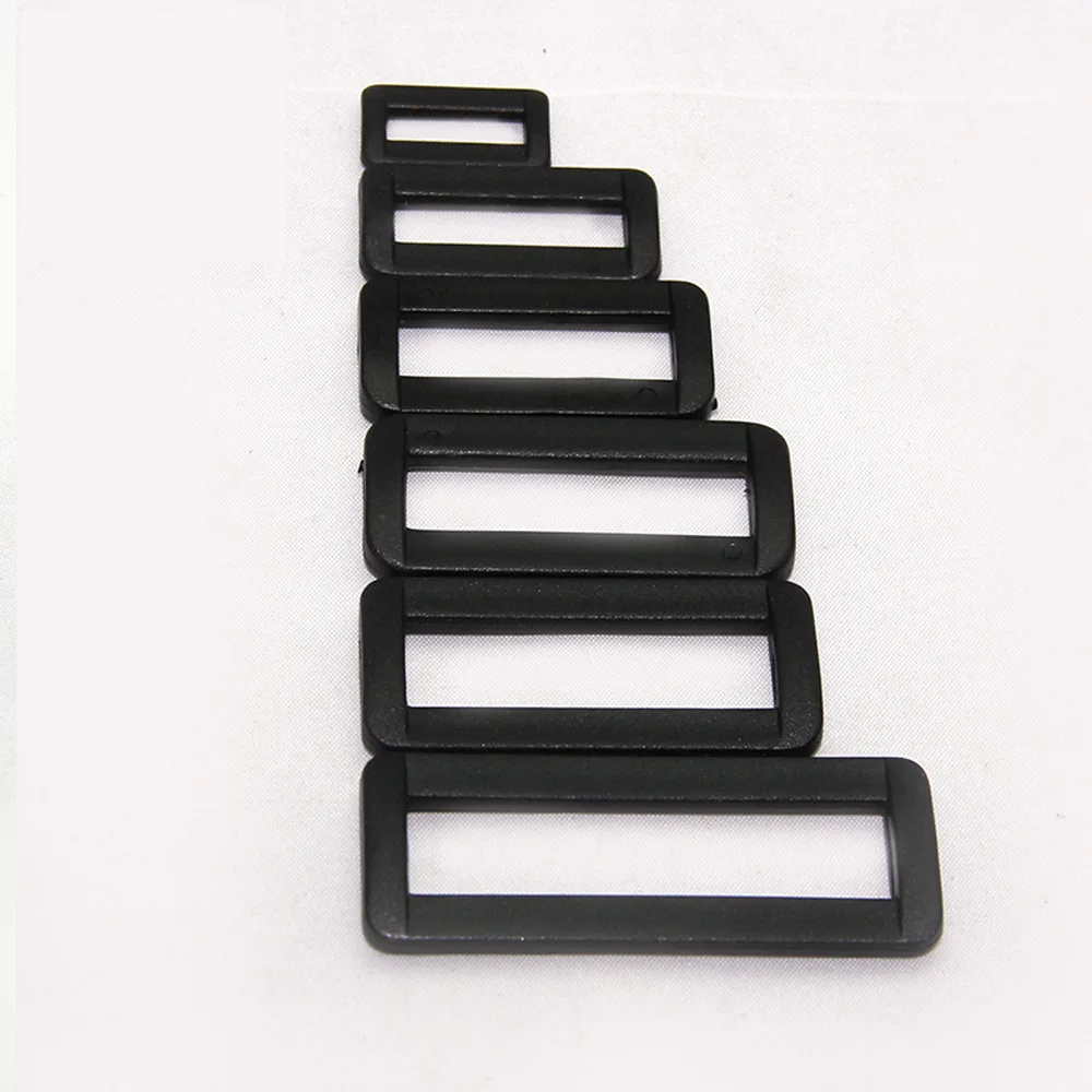 

20pcs/lot 15mm/25mm/32mm Plastic Black Loops Looploc Buckles Square Rectangle Backpack Straps luggage Bags backpack buckles