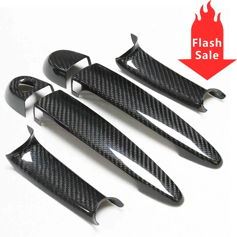 

LHD Real Carbon Fiber Exterior 6Pcs 2Door Handle Cover Trims For BMW F30 F35 F34 E70 E71 E84 F25 F26 F20 F31 Accessories