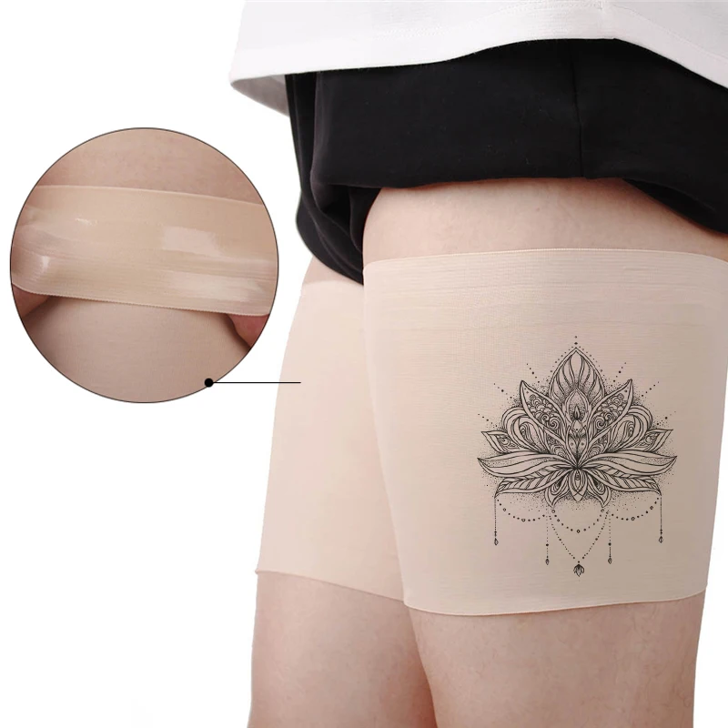 

Aesthetics Graphic Print Leg Warmers Ladies Invisible Silicone Anti-Friction Non-Slip Warm Thigh Bandages Arm Warmers Women