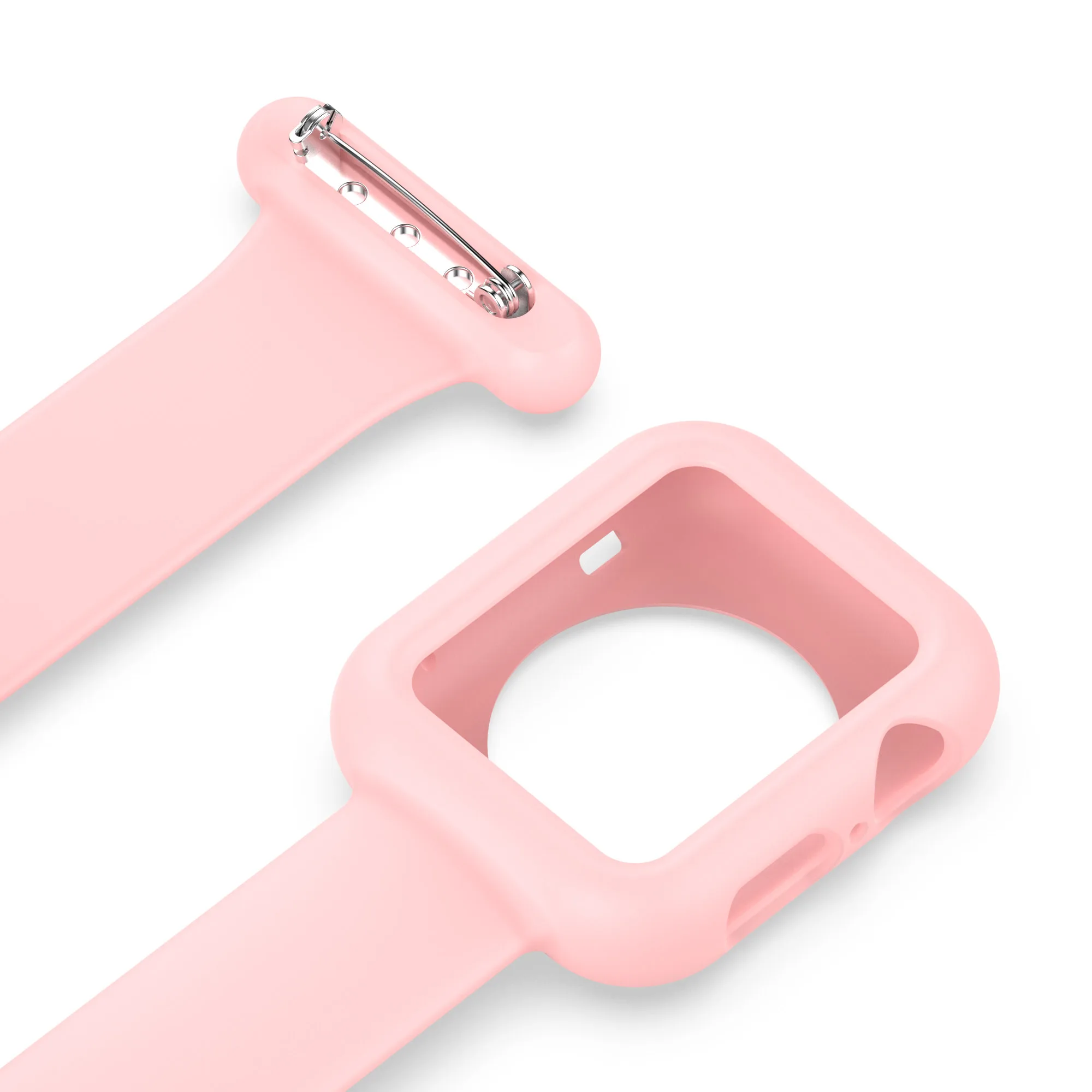 Фото Новый силиконовый ремешок-брошь для Apple Watch 7/6/5/4/3/2/1 поколения 42/44/45 мм Универсальный доктор медсестра PocketWatch HangingWatch №3