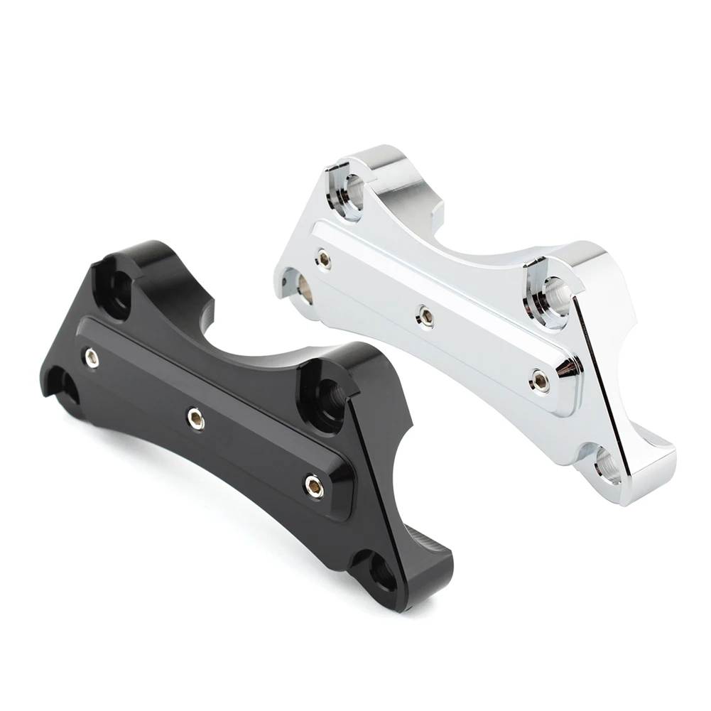 Хромированный/черный зажим на руль мотоцикла 1 дюйм верхний для моделей Harley Davidson