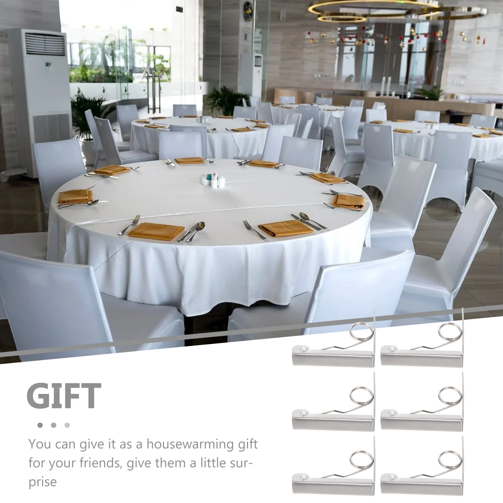 6 шт. зажимы для скатерти удобные из нержавеющей стали аксессуары пикника