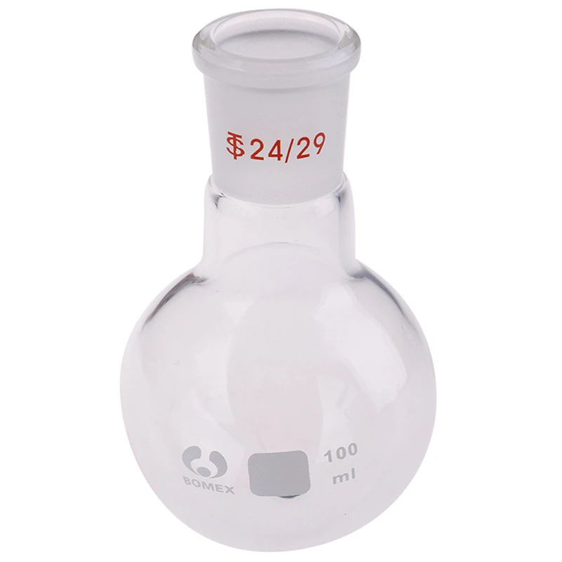 

1Pc 100ml Round Bottom Glass Flask,Single Neck,Lab Boiling Bottle 24/29,1-Neck,
